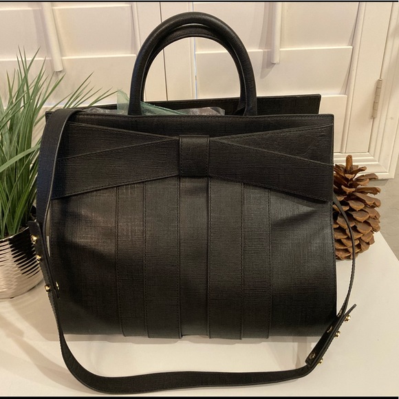 ZAC POSEN Black Large Shirley Bow Purse w/dust bag. Great condition. 🌸 - Picture 11 of 11